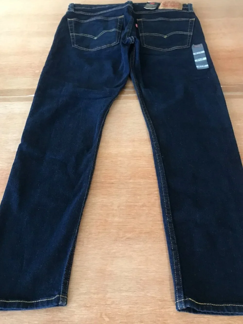 Levi's 512 Slim Fit Taper Jeans Men 36x28 Mid Rise Blue Dark Wash Stretch 19876